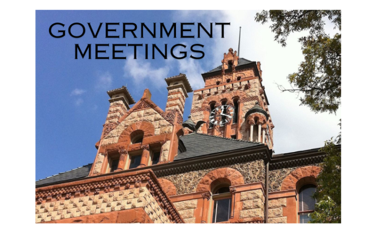  Government meetings for the week beginning Monday,...