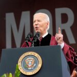 Biden trumpets progress for Black Americans at Morehouse College