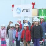 Government Hill Elementary students light LED tree