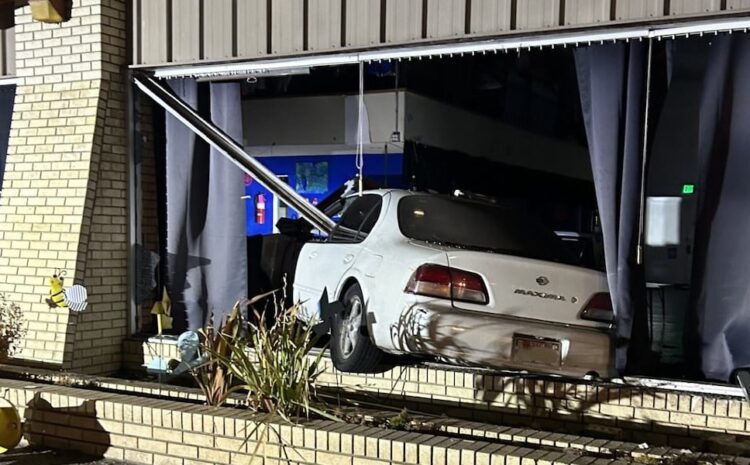  Car crashes into local business, 19-year-old drive...