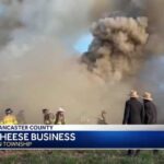 Roof collapses in fire at cheese business