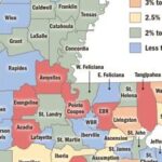 Louisiana ranks 42nd in vision acuity, vision loss and blindness. See data for each parish.