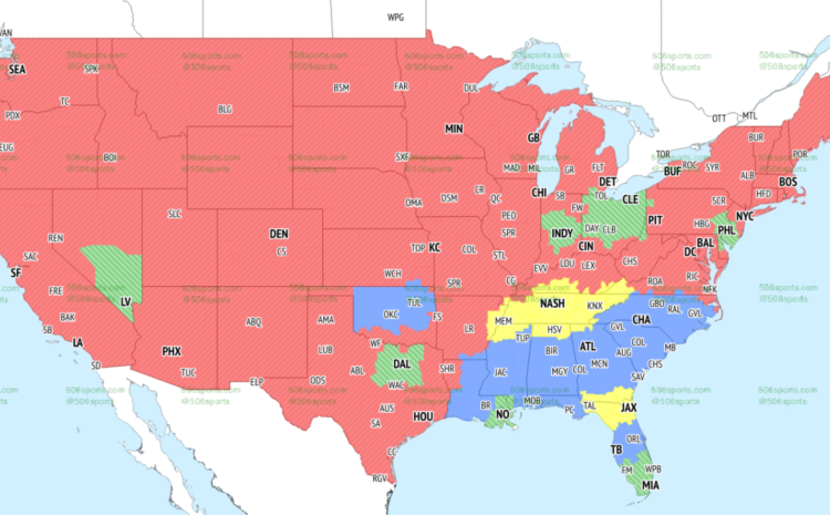  NFL Week 17 TV coverage maps