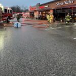 Firefighters on scene of fire at nail salon