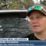 Huntington petting zoo business supplies food for Christmas meal to 17 families