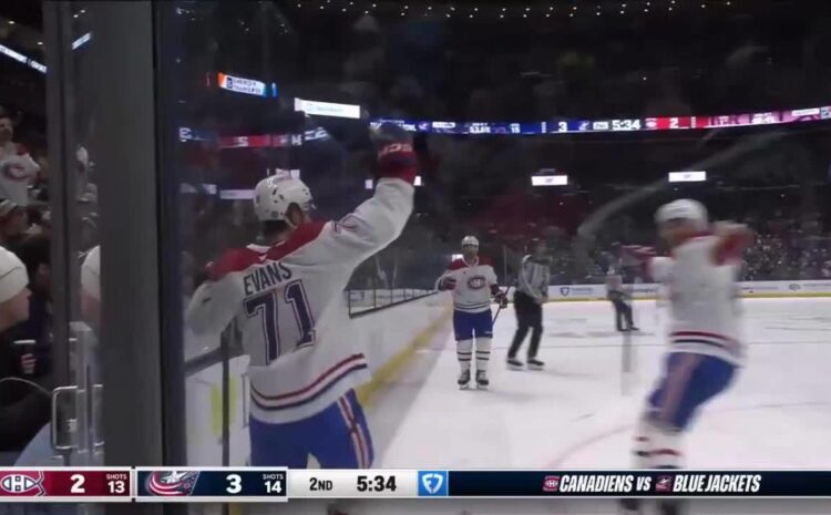  Jake Evans with a Goal vs. Columbus Blue Jackets