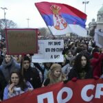 Serbian students protest against alleged civil rights violations