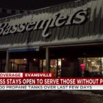 Evansville business stays open to serve those without power