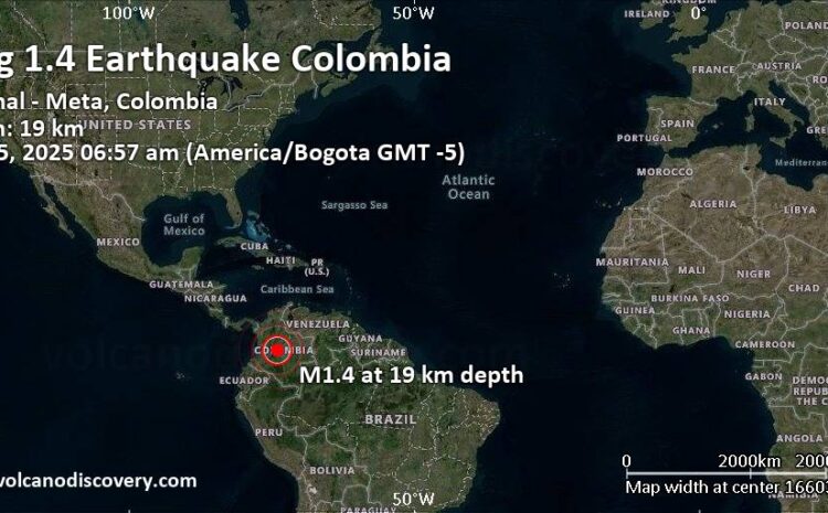  Minor mag. 1.4 earthquake – Guamal – M...