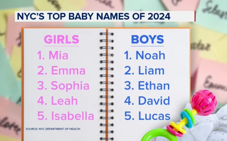 Mia and Noah crowned top baby names of 2024 by New York City Health Department